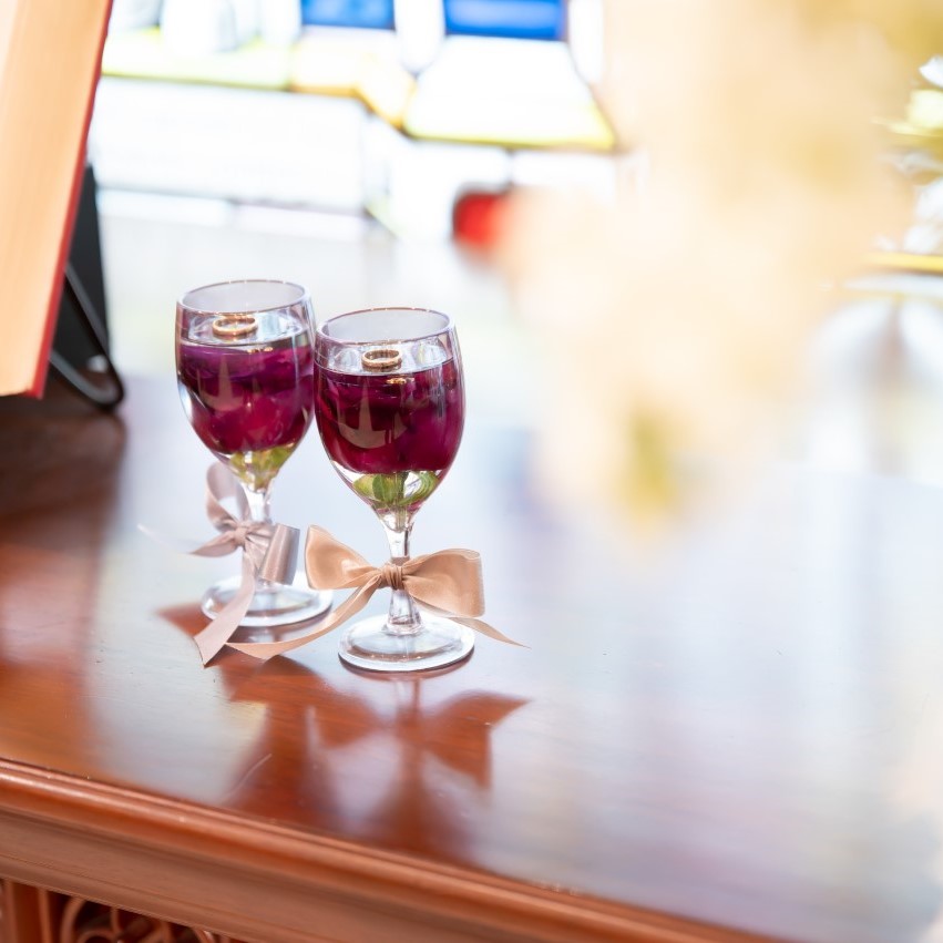 プロポーズのバラのレジンリングピロー